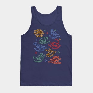 Types of Dinosaurs Dino Identification - Cute Dinosaur Lover Tank Top